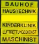 Rückenschild gelb/schwarz, Sonderpreisartikel, Rückenschilder gelb mit schwarzer Schrift,