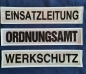 Rückenschilder weiss/schwarz, Rückenschild weiss mit schwarzer Schrift, Sonderpreisartikel, Rückenschilder in 42x8 cm,