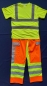 Warnschutzhose leuchtorange/neongelb, High-Viz Hose, Hose mit Warnschutz, Reflexstreifen in silber,