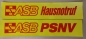 ASB-Schild 3M/gelb 38x8 cm, ASB-Hausnotruf, Sonderpreisartikel, ASB-Rückenschild, ASB PSNV,