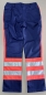 Jeanshose sailorblue/leuchtrot, Rettungsdiensthose, Warnschutzhose, Sichtbarkeit, Reflexstreifen 3M/silber, Einsatzhose,