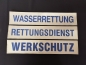 Rückenschild 3M/silber, Schrift blau, Sonderpreisartikel, silbernes Schild mit blauer Schrift, Rückenschild 42x8 cm,