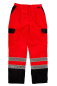 Einsatzhose leuchtrot/grau Art. 9202/RK/GR, Hose in leuchtrot/grau, Rettungsdiensthose mit weißen Streifen,
