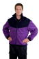 Fleece-Jacke violett/blau, wärmende Fleecejacke, Outdoor-Fleecejacke, Fleecejacke aus eigener Produktion, Fleecejacke für Notfallseelsorge,