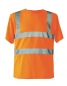 Hi-Vis T-Shirt Cordoba, oranges T-Shirt, T-Shirt mit Reflexsstreifen, neongelbes Shirt,