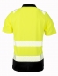 Recycled Safety Polo Shirt, Poloshirt mit Reflexstreifen, Polo orange/schwarz, High-Viz Shirt, Polo neongelb/schwarz