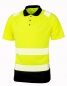 Recycled Safety Polo Shirt, Poloshirt mit Reflexstreifen, Polo orange/schwarz, High-Viz Shirt, Polo neongelb/schwarz