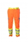 Warnschutzhose leuchtorange/neongelb, High-Viz Hose, Hose mit Warnschutz, Reflexstreifen in silber,