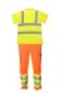 Warnschutzhose leuchtorange/neongelb, High-Viz Hose, Hose mit Warnschutz, Reflexstreifen in silber,