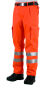 Einsatzhose leuchtrot, Rettungsdiensthose, Hose für Notarztdienst, Sonderpreishose, Reflexstreifen silber, Sichtbarkeit, Hose mit Klimamembrane,