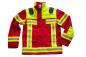 Fire-Kids-Jacke dunkelrot/neongelb Art. 9870, Feuerwehr-Kids, Jacke mit GSG-Streifen, Feuerwehrnachwuchs, Jugendfeuerwehr,