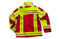 Fire-Kids-Jacke dunkelrot/neongelb Art. 9870, Feuerwehr-Kids, Jacke mit GSG-Streifen, Feuerwehrnachwuchs, Jugendfeuerwehr,