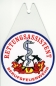 Autoplakette Feuerwehr + Zusatztext, Autoplakette mit Saugnapf, Autoplakette in Tropfenform, Saugnapfschild,