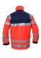 EINSATZANORAK nach EN ISO 24071 mit Fleece Art. 9297/FW, Jacke mit Innenfleeceweste, leuchtrote Rettungsdienstjacke,