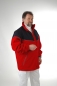 Fleece-Windsafe dunkelrot/blau, winddichte Fleecejacke, Outdoor-Jacke, Windbreaker,