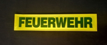 Rückenschild FEUERWEHR gelb, Sonderpreisartikel, Rückenschild Feuerwehr, Schild Feuerwehr,