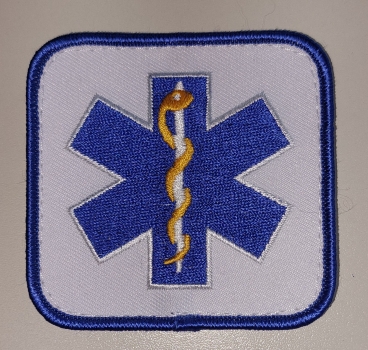 Emblem Star of Life, Emblem zum aufnähen, gesticktes Emblem, Emblem mit Klett, SoL-Emblem,