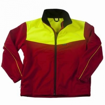 Softshell-Jacke dunkelrot/neongelb Art. 7820/RG/1