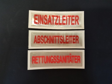 Brustschild weiss/rot, glänzende Brustschilder, Sonderpreis, Schild Reflex weiss, Brustschilder 15x5 cm,