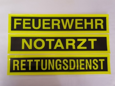 Rückenschild gelb/schwarz-negativ, Sonderpreisartikel, Rückenschild in gelb/schwarz, Rückenschilder in gelb 42x8 cm,