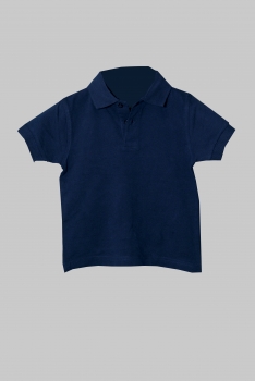 Kinder-Poloshirt blau, Poloshirt mit Emblem, Junior-Helfer, Sonderpreisartikel,