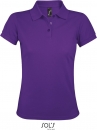 Damen-Polo-Shirt "Notfallseelsorge" Art. L573/NFS, Poloshirt mit Emblem der Notfallseelsorge, violettes Poloshirt,