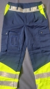 Rettungsdienst-Hose blau/neongelb, RD-Hose, Hose mit Reflexstreifen, Sonderpreisartikel