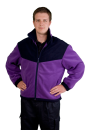 Fleece-Jacke violett/blau, wärmende Fleecejacke, Outdoor-Fleecejacke, Fleecejacke aus eigener Produktion, Fleecejacke für Notfallseelsorge,