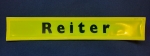 Schild gelb Reiter, Sonderpreisartikel, gelbes Schild Reiter, Rückenschild 30x5 cm,