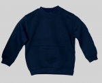 Kinder-Sweatshirt blau, Sweatshirt mit Emblem, Sweatshirt für Nachwuchshelfer, Sonderpreisartikel,