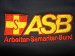 Brust-Bestickung ASB-Logo Art. 0129-1, ASB-Logo gestickt