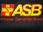 Rücken-Bestickung ASB-Logo Art. 0130-1, ASB-Logo gestickt groß für den Rücken,