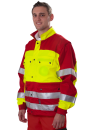 Einsatzjacke Modell Luxemburg, Rettungsdienstjacke in neongelb/rot, Jacke mit silbernen Reflexstreifen,