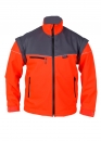 Softshell-Jacke leuchtrot/grau, Softshell-Weste, Softshell mit abnehmbaren Ärmeln, Wetterschutz, 2 in 1 Softshell,